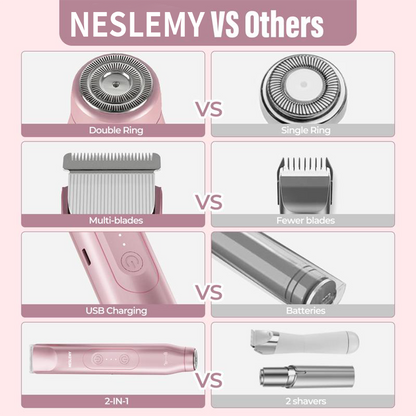 💥💥💥LAST DAY 80% OFF 2-in-1 Women’s Electric Shaver – Dual Head Precision Trimmer