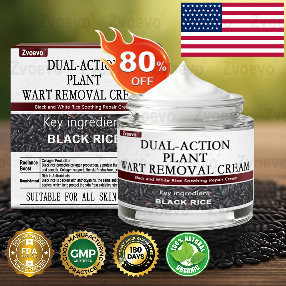 🌊🐡Zvoevo® Black Rice Skin Repair Essence Cream ⚕️ FDA Certified (Removes warts and skin growths, improves keratin buildup and seborrheic dermatitis, follicular keratosis, age spots, and bruising)