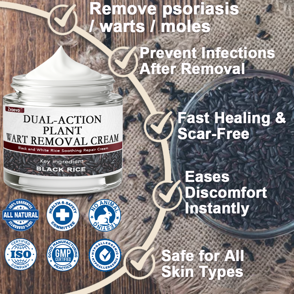🌊🐡Zvoevo® Black Rice Skin Repair Essence Cream ⚕️ FDA Certified (Removes warts and skin growths, improves keratin buildup and seborrheic dermatitis, follicular keratosis, age spots, and bruising)